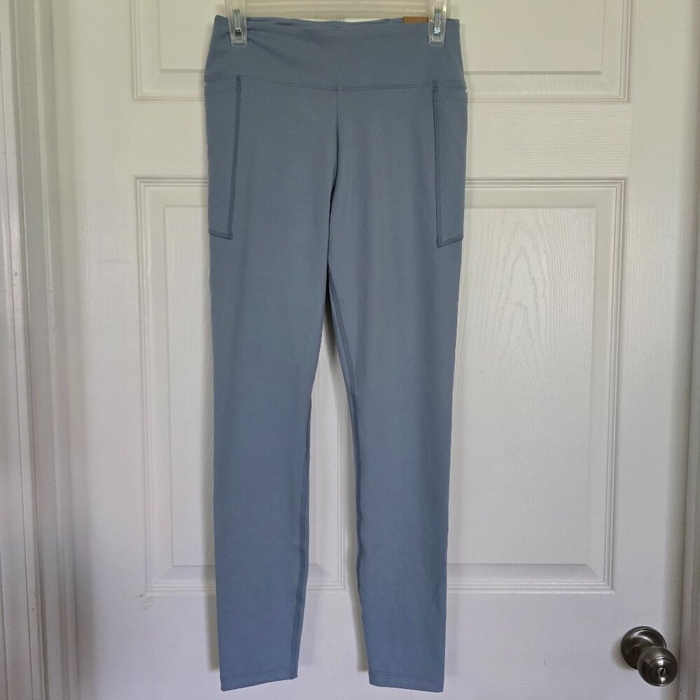 NWT VS PINK M light blue High Waist full length cotton leggings